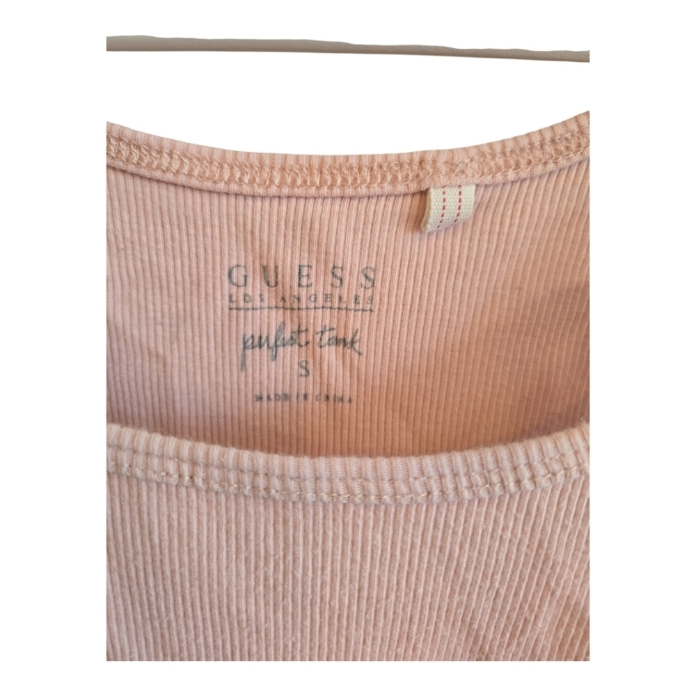 GUESS Pink 🩷 Ribbed "Perfect Tank" Top - Picture 3 of 4